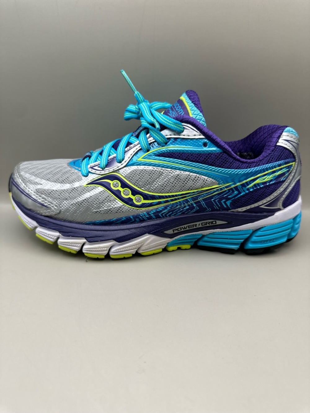 **NEW** Saucony Women’s Silver Teal Purple Running Shoe Sz 6